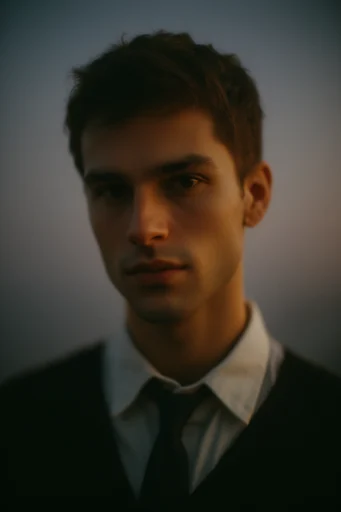 Cinematic Twilight Melancholia style reference image — atmospheric urban solitude