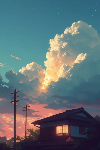 Nostalgic Summer Anime style reference image — nostalgic summer