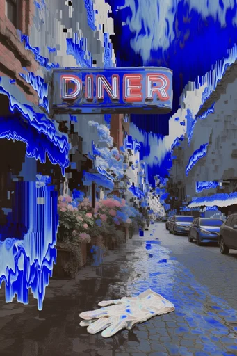Digital Glitch Surrealism style reference image — digital glitch art