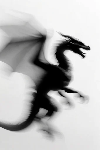 Ethereal Motion Decay style reference image — ghostly silhouette