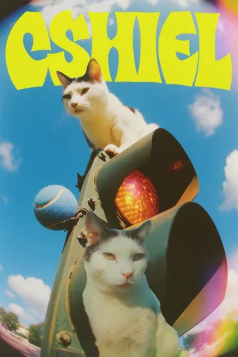 Hyper-Vivid Fisheye Surrealism style reference image — low-angle perspective