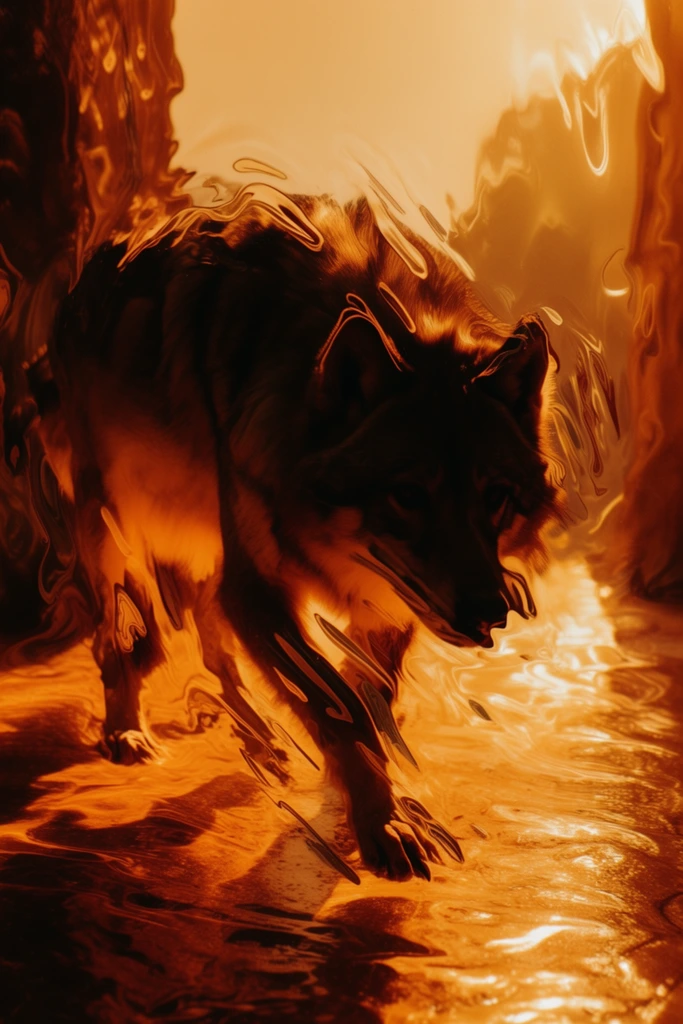 Kinetic Amber Noir style AI image example 3
