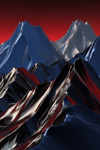 Vibrant Chrome Cyber-Surrealism style reference image — bold studio lighting