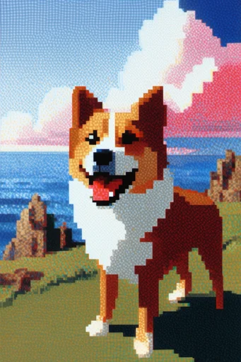 Retro Pixel Surrealism style reference image — 16-bit aesthetic