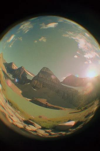 Nostalgic Fisheye Analog style reference image — fisheye lens