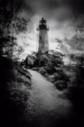 Spectral Analog Gothic style reference image — vintage photographic decay