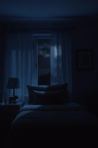 Nocturnal Cyan Melancholia style reference image — cinematic twilight