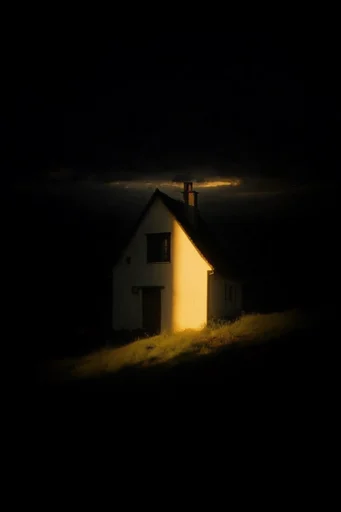 Cinematic Chiaroscuro Solitude style reference image — dramatic shadow play