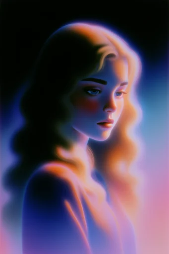 Ethereal Neon Twilight style reference image — prismatic color gradients