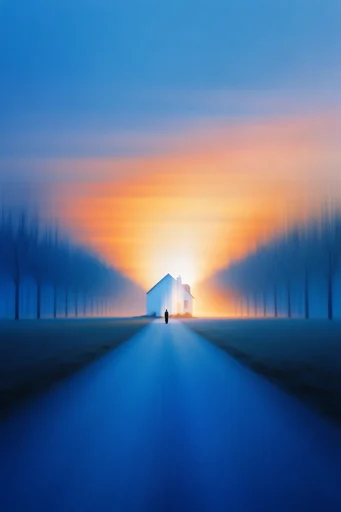 Ethereal Surrealist Minimalism style reference image — vertical motion blur