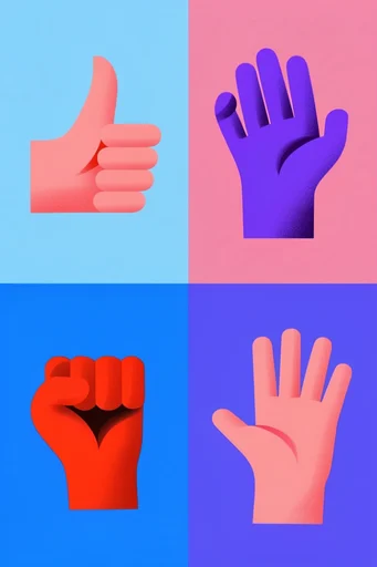 Vibrant Risograph Minimalism style reference image — bold color blocking