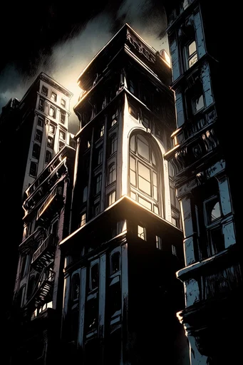 Cinematic Brutalist Sol style reference image — cinematic low-angle perspective