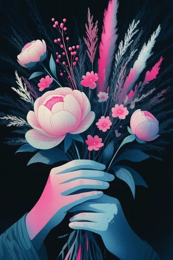 Nocturnal Pastel Anime style reference image — melancholic mood