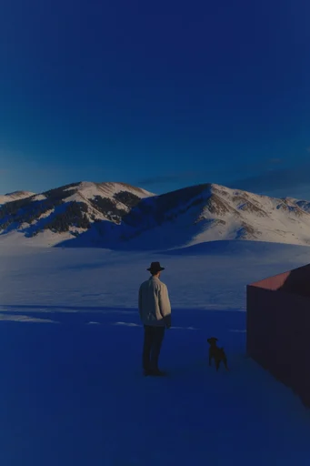 Surreal Twilight Solitude style reference image — deep ultramarine and cobalt