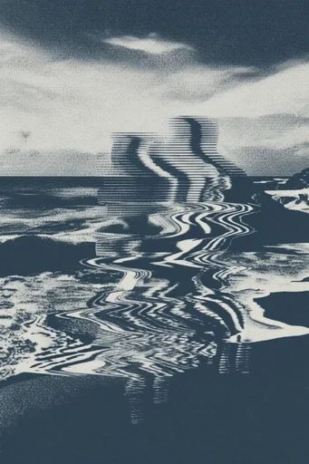 Gritty Analog Noir style reference image — risograph texture