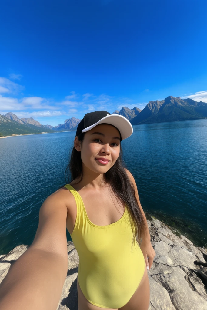Sun-Soaked Fisheye Adventure style AI image example 1