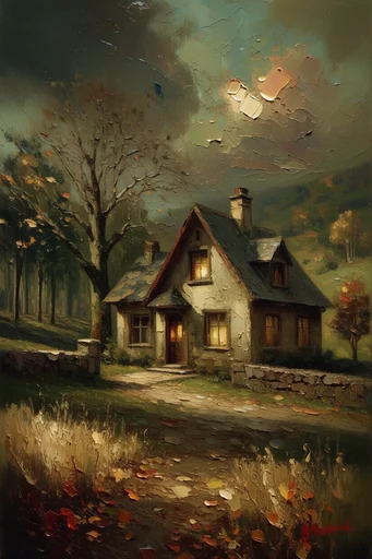 Romantic Academic Impasto style reference image — romantic pastoral