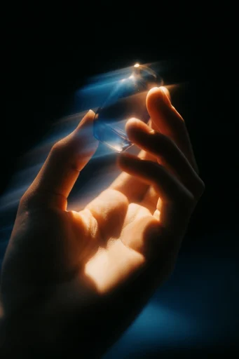 Spectral Nocturnal Motion style reference image — deep indigo and neon contrast