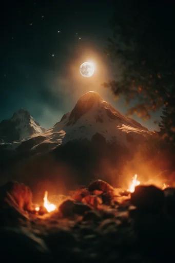 Luminous Nocturnal Dreamscape style reference image — soft focus