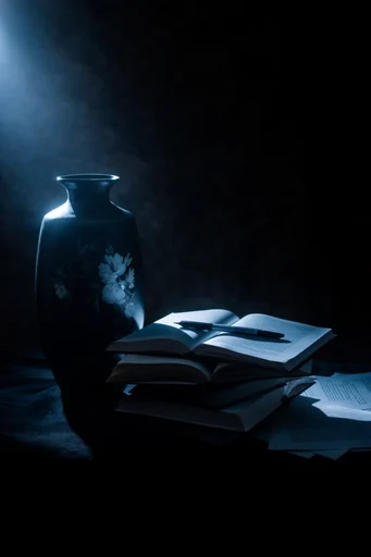 Cinematic Nocturnal Silhouette style reference image — deep blue palette