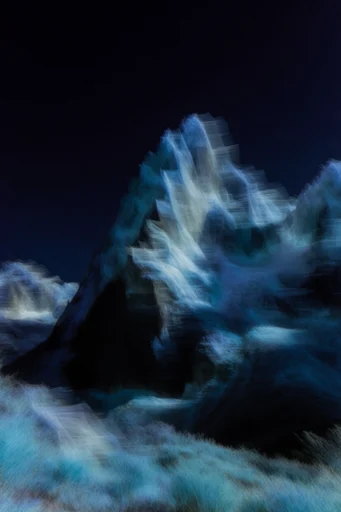 Luminescent Spectral Glitch style reference image — spectral blue glow