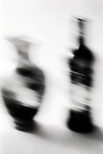 Ethereal Kinetic Monochrome style reference image — intentional camera movement
