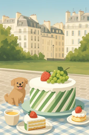 Graphic Gouache Illustrative style reference image — matte texture