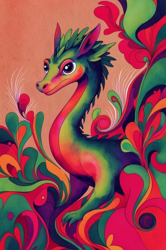 Surreal Psychedelic Fluidity style reference image — vibrant saturated palette