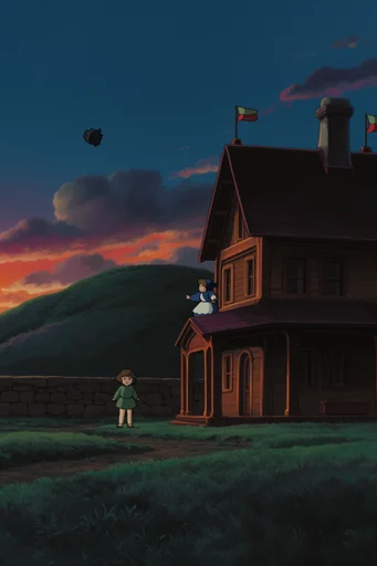 Nostalgic Cinematic Anime style AI image example 4