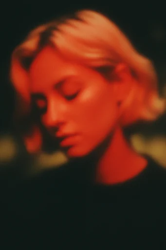 Crimson Analog Noir style reference image — chiaroscuro lighting