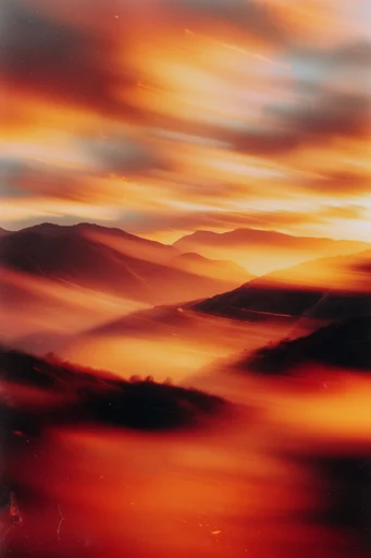 Luminous Kinetic Abstraction style reference image — intentional camera movement