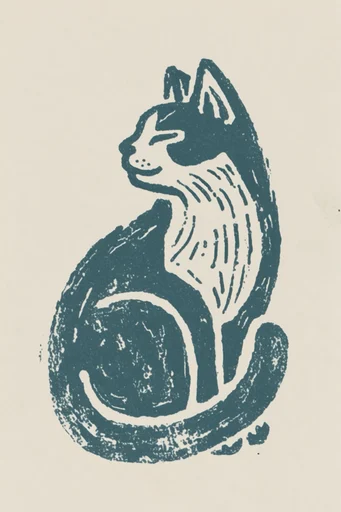 Rustic Artisanal Printmaking style reference image — cross-hatching detail