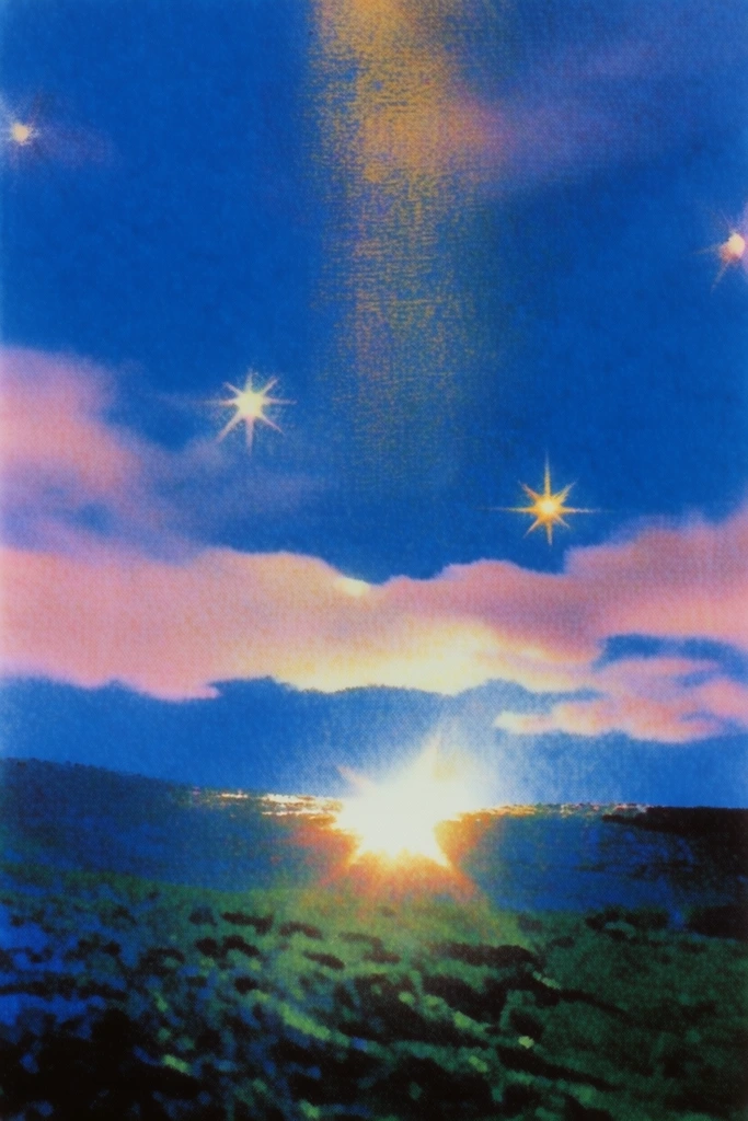 Retro-Surrealist Neon Dreamscape style AI image example 2