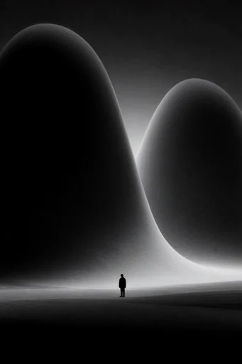 Stark Monochromatic Surrealism style reference image — monochromatic noir