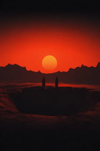 Crimson Noir Surrealism style AI image example 2