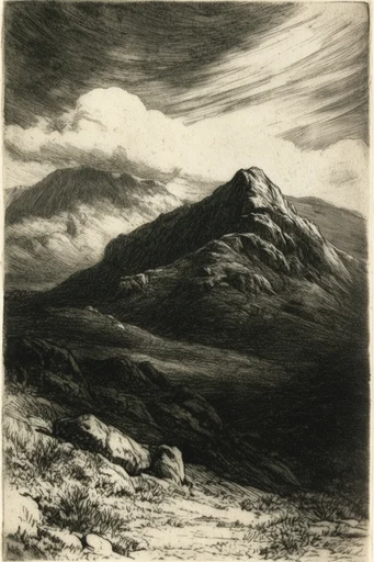 Monochromatic Symbolist Noir style reference image — chiaroscuro noir