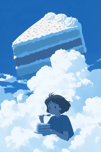 Nostalgic Anime Cloudscapes style reference image — vast atmospheric scale