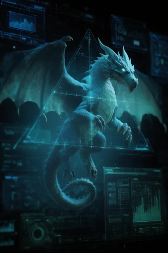 Analytical Cybernetic Surveillance style reference image — holographic telemetry