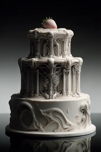 Monochrome Cybernetic Deconstruction style reference image — ivory ceramic texture