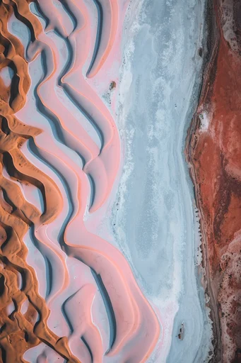 Graphic Aerial Topography style reference image — high-contrast color palette