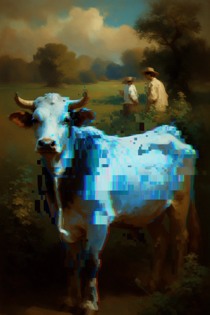 Ethereal Digital Archival style AI image example 3