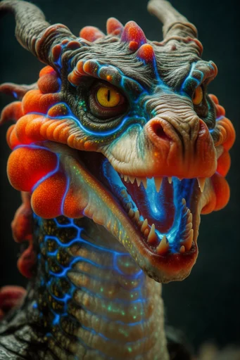 Neon Abyssal Organics style reference image — neon saturated gradients