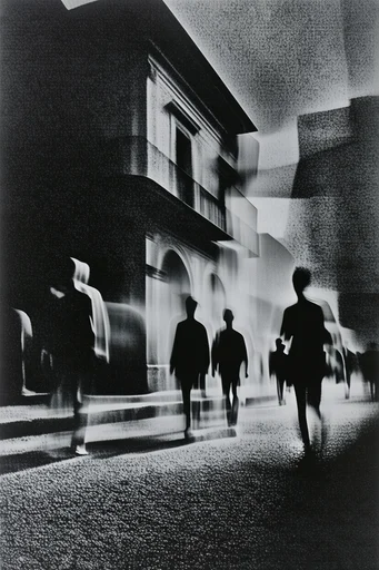 Spectral Monochrome Noir style reference image — monochromatic film noir