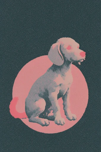 Nocturnal Risograph Mysticism style reference image — lo-fi screenprint aesthetic