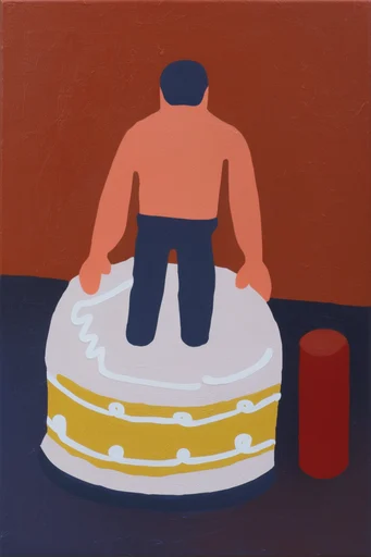 Graphic Fauvist Modernism style reference image — matte paint finish