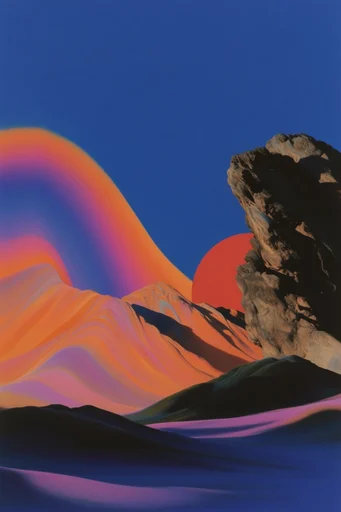 Chromatic Kinetic Surrealism style reference image — long exposure motion blur