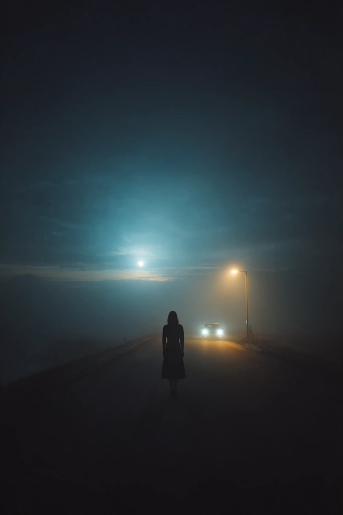Cinematic Nocturnal Minimalism style AI image example 2