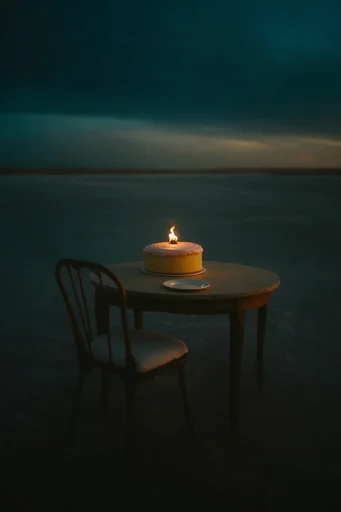 Nocturnal Amber Chiaroscuro style reference image — isolated melancholic subjects