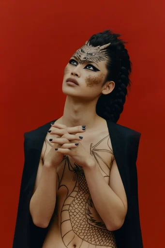 Bold Surrealist Editorial style reference image — avant-garde styling