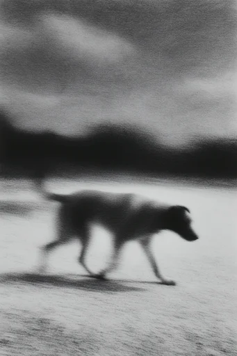 Spectral Monochrome Noir style reference image — ghostly silhouette